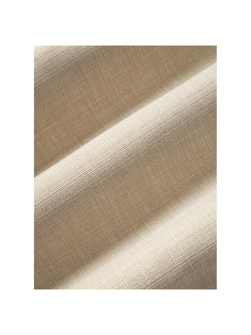 Kussenhoes Cressida met tweekleurige bies, 100% polyester, Lichtbeige, B 45 x L 45 cm