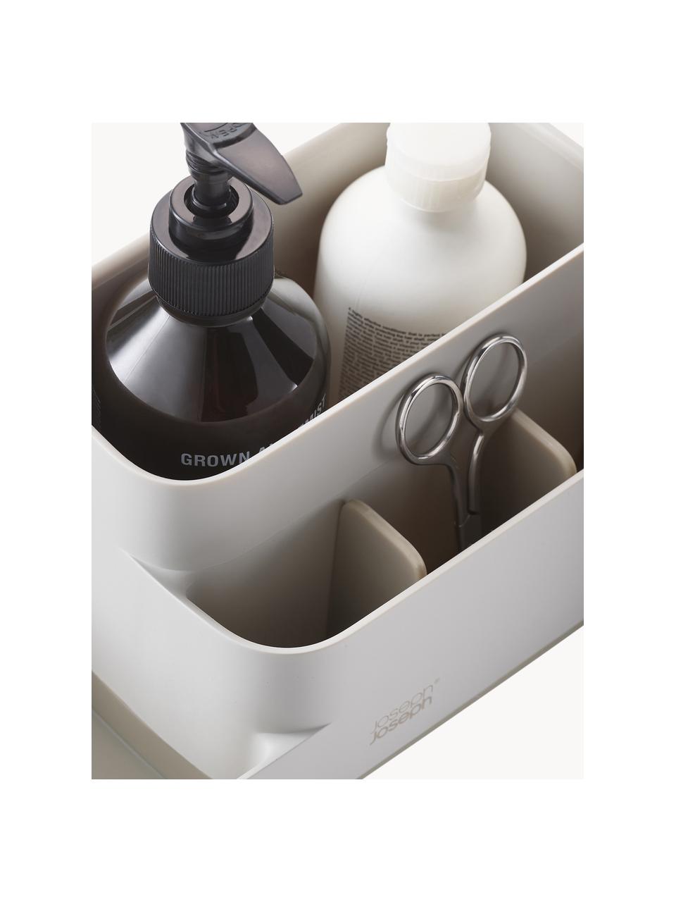 Organizer da bagno EasyStore, Plastica, Beige chiaro, Larg. 25 x Prof. 12 cm