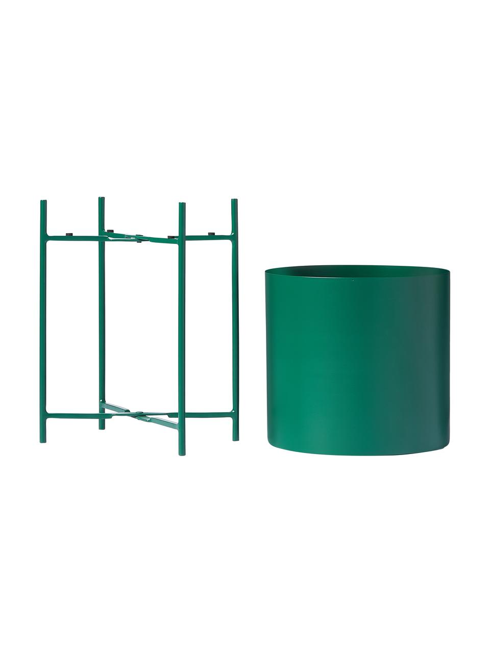 Übertopf-Set Mina aus Metall, 2-tlg., Metall, pulverbeschichtet, Grün, Set mit verschiedenen Größen