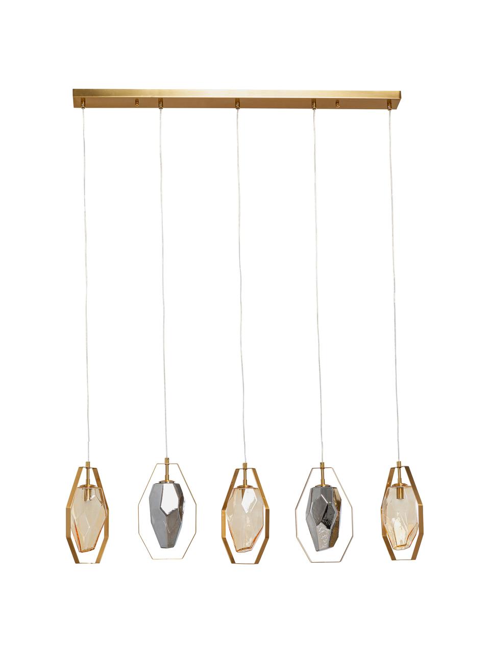 Suspension Diamond Fever, Doré, argenté, larg. 110 x haut. 130 cm