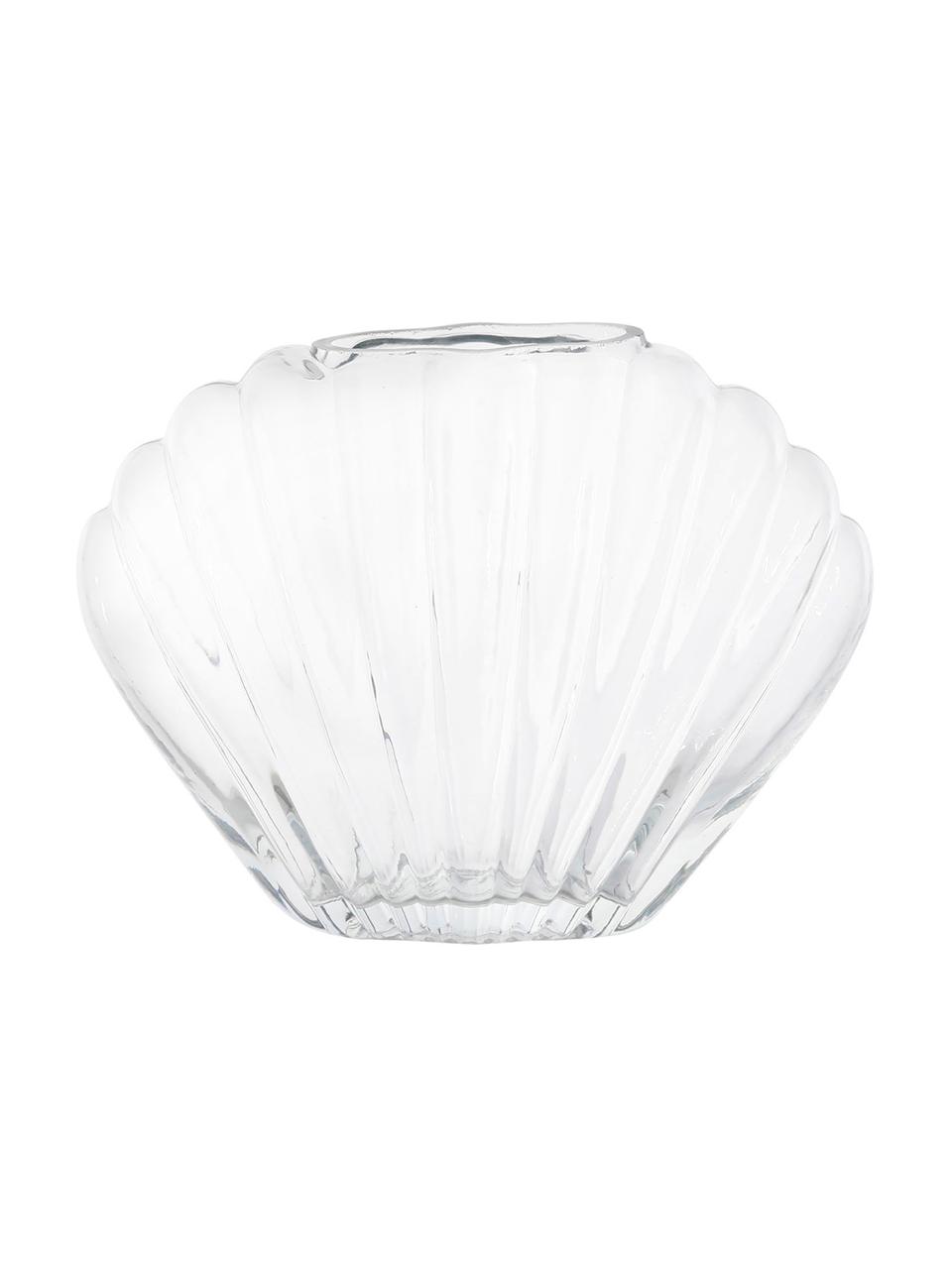 Vase en verre transparent Leucie, Verre, Transparent, larg. 23 x haut. 19 cm