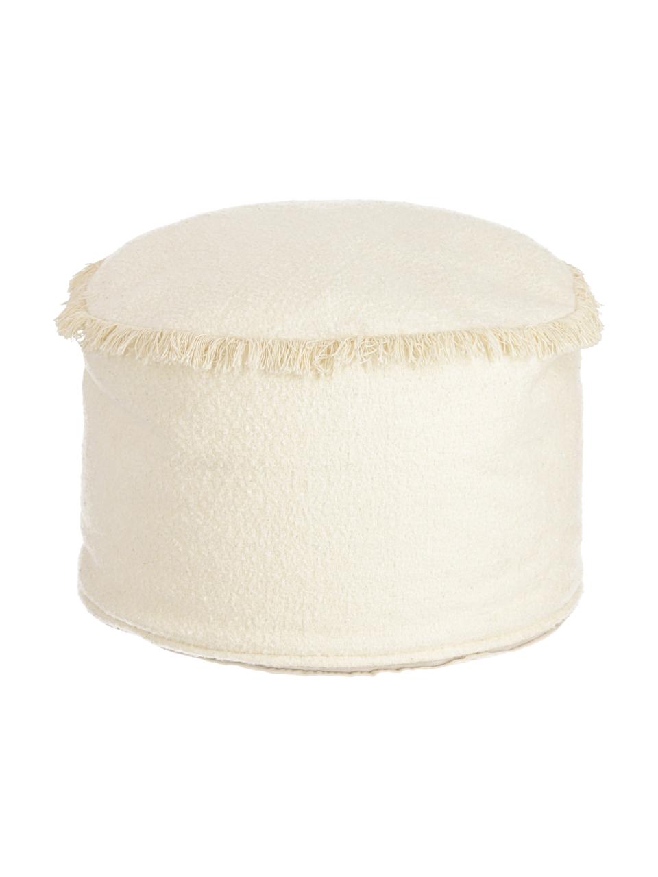 Kinder-Baumwollpouf Verenice, 100% Baumwolle, Beige, Ø 40 x H 27 cm