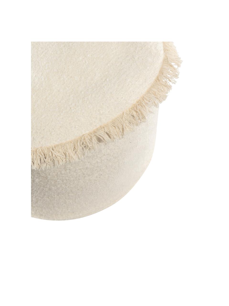 Kinder-Baumwollpouf Verenice, 100% Baumwolle, Beige, Ø 40 x H 27 cm