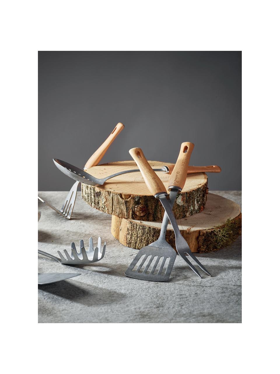 Taartschep B Bois met houten handvat, Taartschep: roestvrij staal Handvat, Zilverkleurig, beukenhout, B 8 x L 35 cm