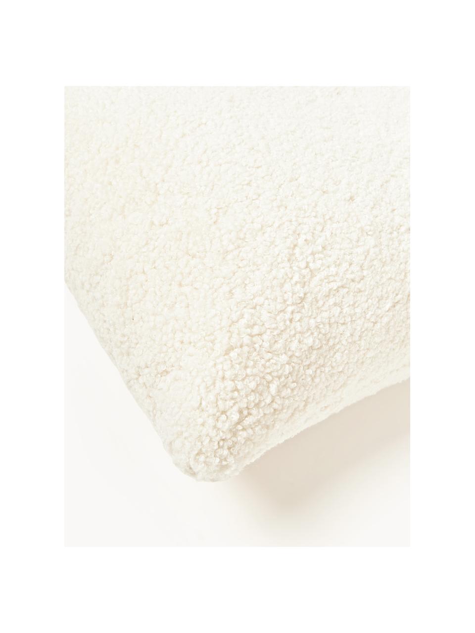 Cojín sofá de borreguillo Sofia, Funda: borreguillo (100% poliést, Borreguillo blanco Off White, An 30 x L 70 cm