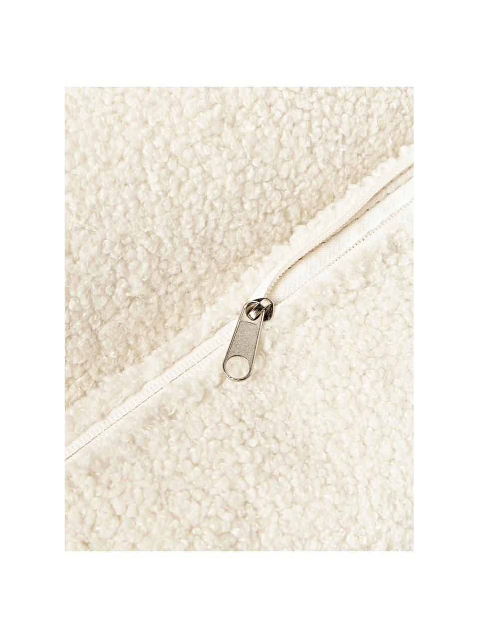 Cojín sofá de borreguillo Sofia, Funda: borreguillo (100% poliést, Borreguillo blanco Off White, An 30 x L 70 cm