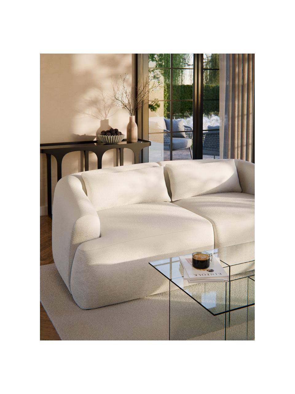 Teddy-Sofa-Kissen Sofia, Hülle: Teddy (100 % Polyester), Teddy Off White, B 30 x L 70 cm