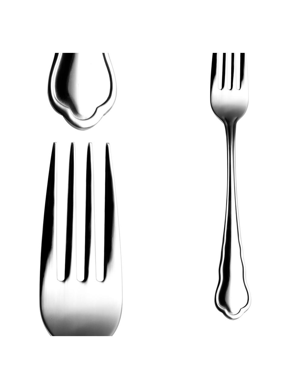 Ménagère Lotus, 6 personnes (24 élém.), Acier au chrome-nickel 18/10

Les couverts sont fabriqués en acier inoxydable. Ils ont donc une longue durée de vie, ne rouillent pas et résistent aux bactéries. De plus, ils passent au lave-vaisselle, ne perdent pas leur couleur, sont faciles à entretenir, neutres au goût et résistants aux acides, Argenté, Lot de différentes tailles