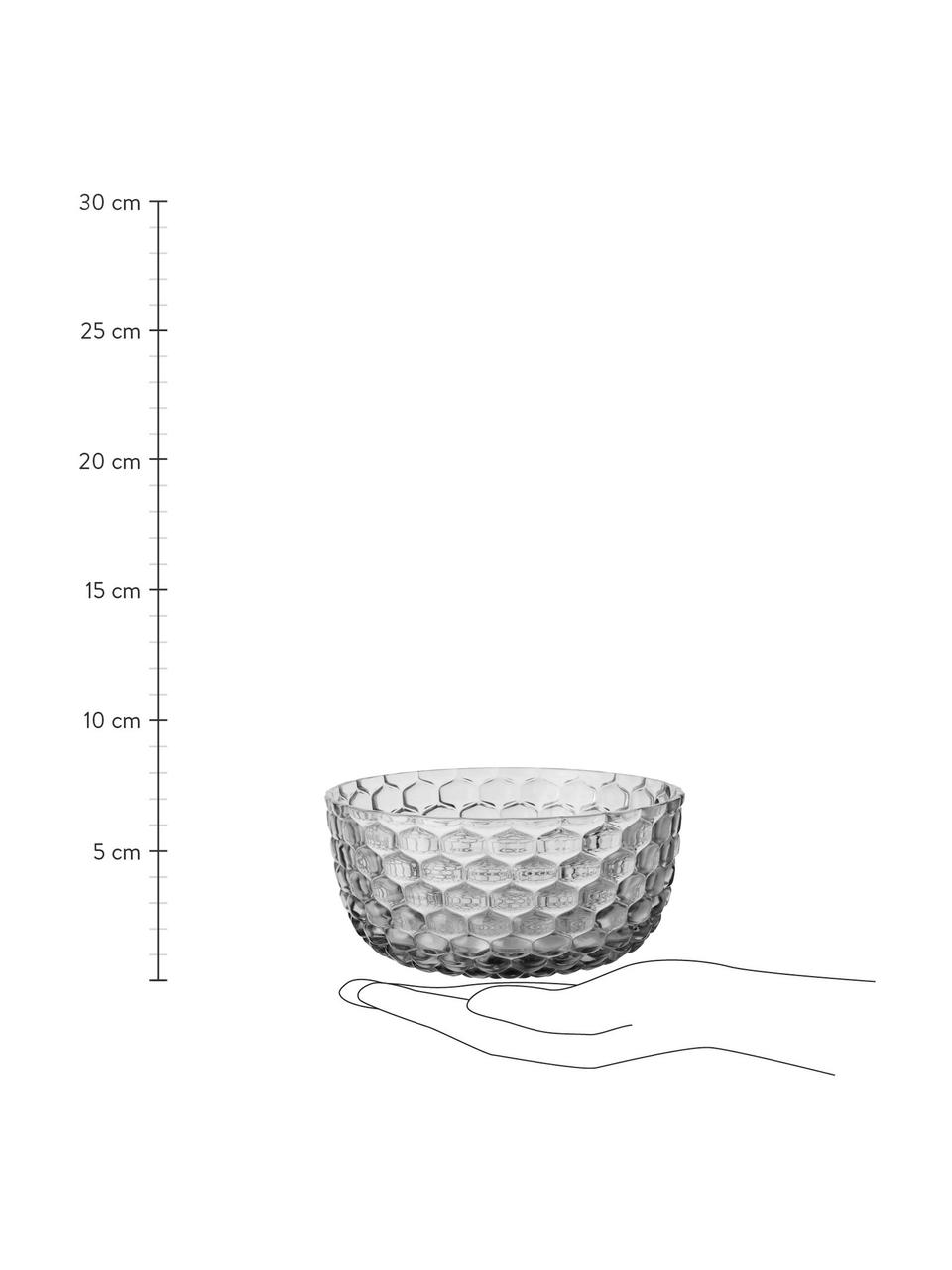 Bols avec surface texturée Jellies, 4 pièces, Plastique, Transparent, Ø 14 x haut. 7 cm