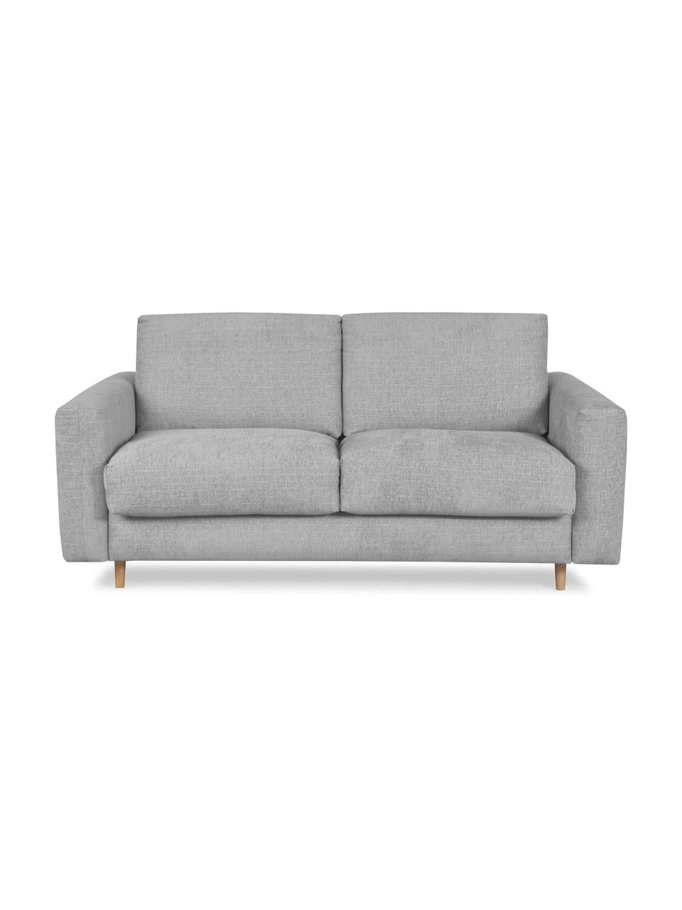 Sofa rozkładana Cocoone (3-osobowa), Tapicerka: 100% poliester, Nogi: drewno bukowe, Jasny szary, S 105 x G 200 cm