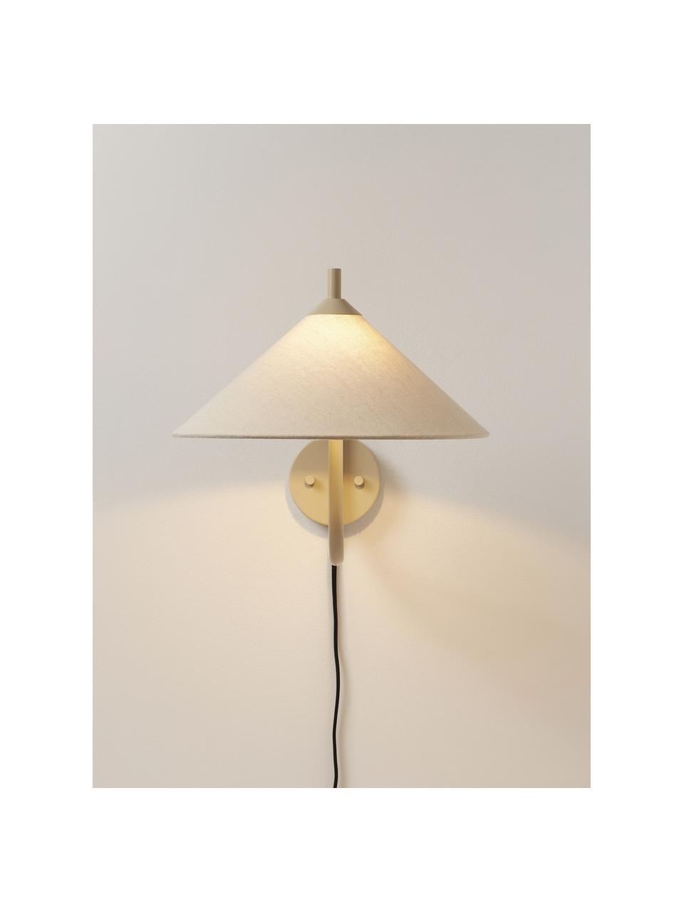 Grande applique murale Vica, Blanc cassé, beige, Ø 31 x prof. 45 cm