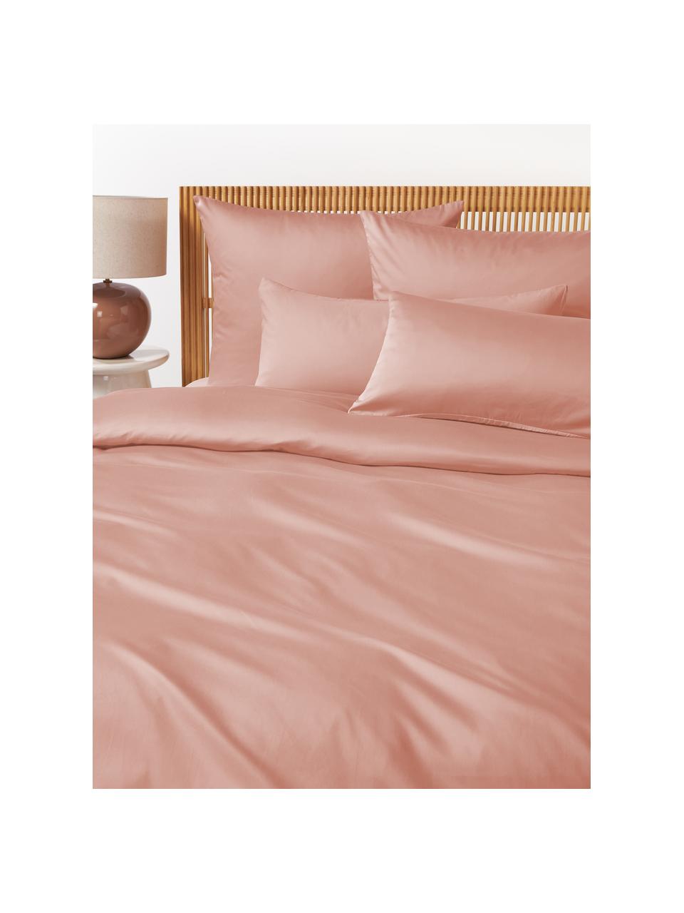 Baumwollsatin-Bettdeckenbezug Comfort, Webart: Satin Fadendichte 300 TC,, Altrosa, B 200 x L 200 cm