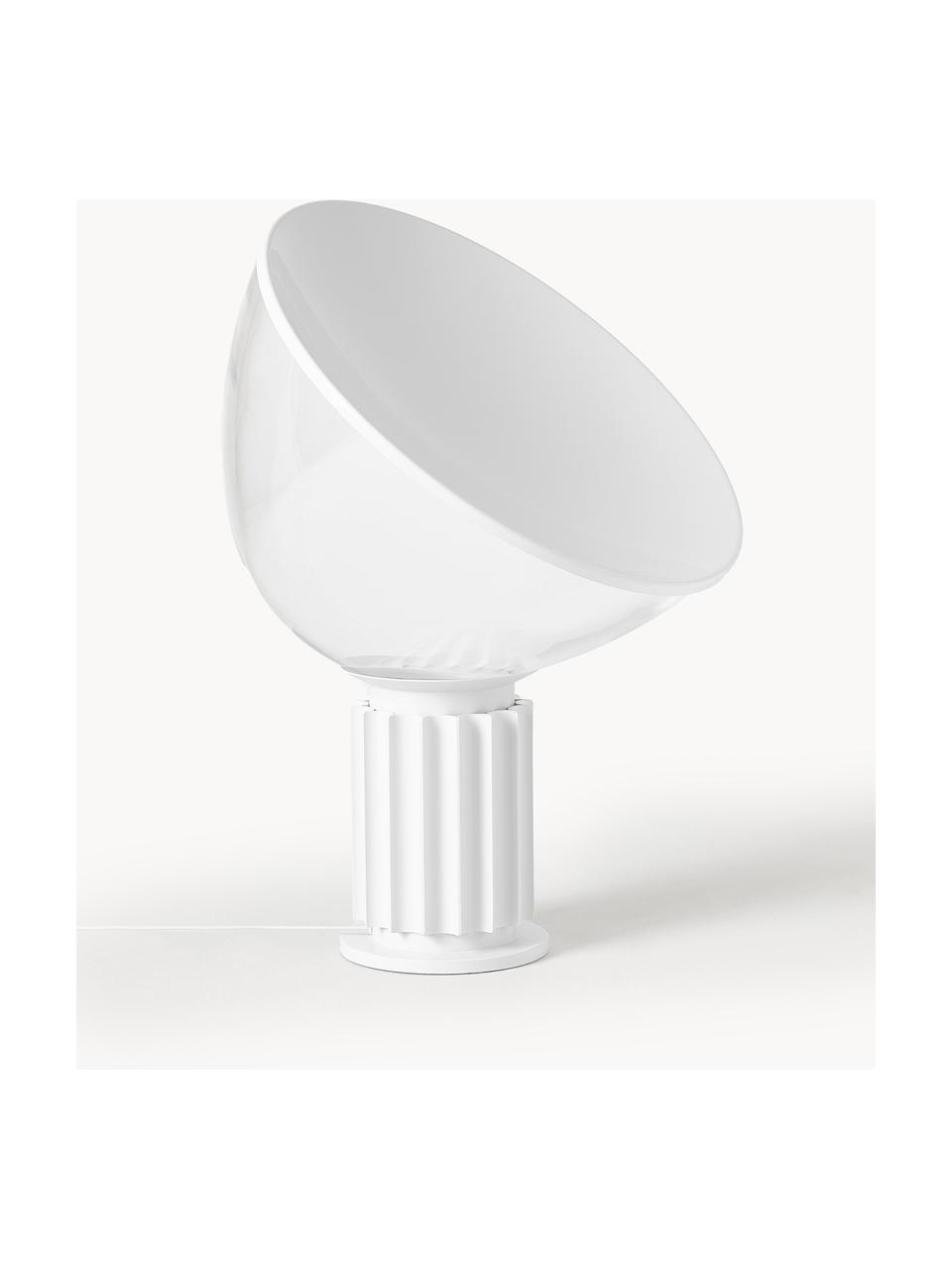 Dimmbare LED-Tischlampe Taccia Small, mundgeblasen, Lampenschirm: Glas, Weiss, Ø 37 x H 49 cm