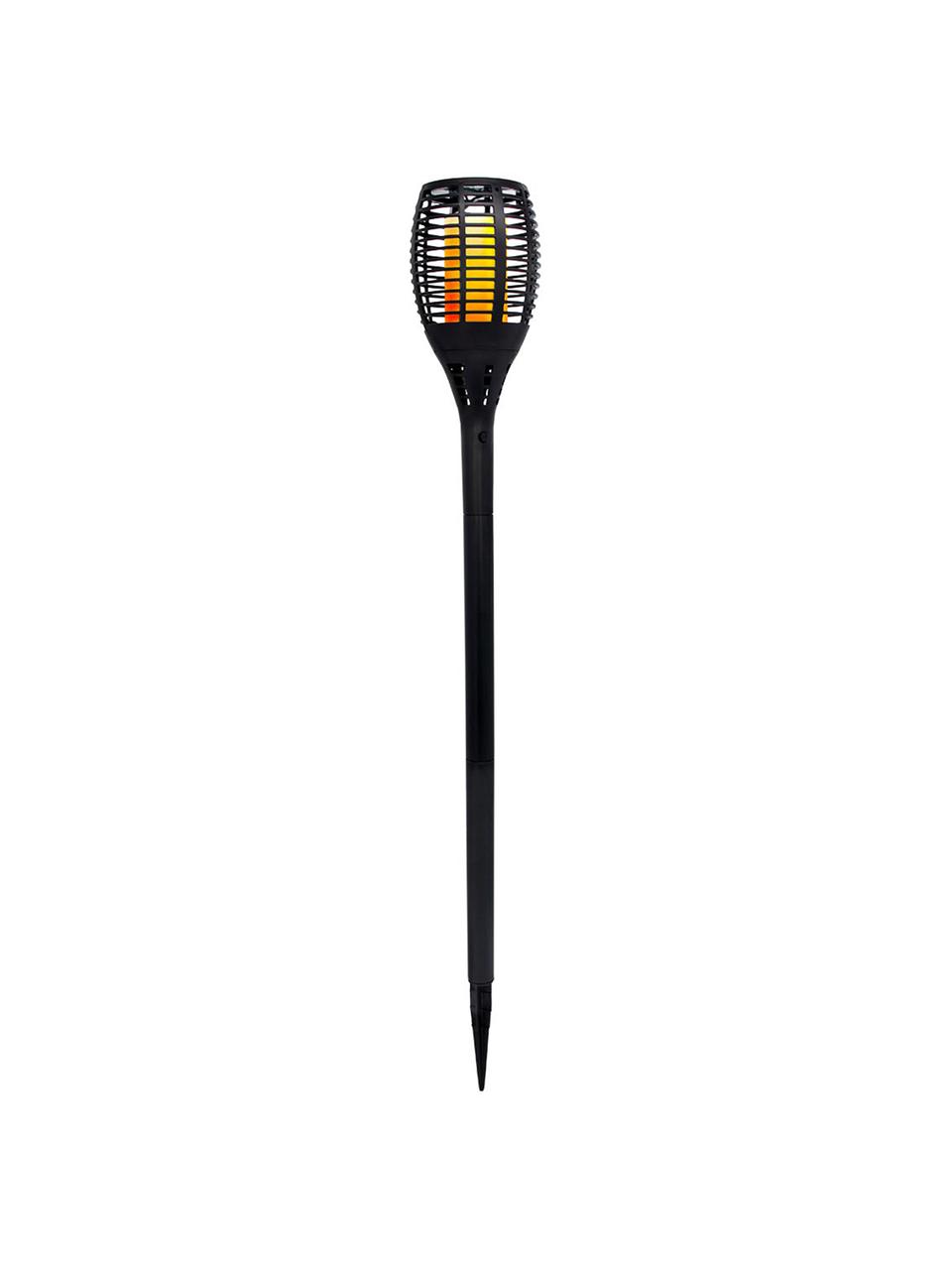 Lampada da percorso solare  con effetto fiamma, 2 pezzi Maity Sun, Lampada: plastica, Nero, Ø 9 x Alt. 70 cm
