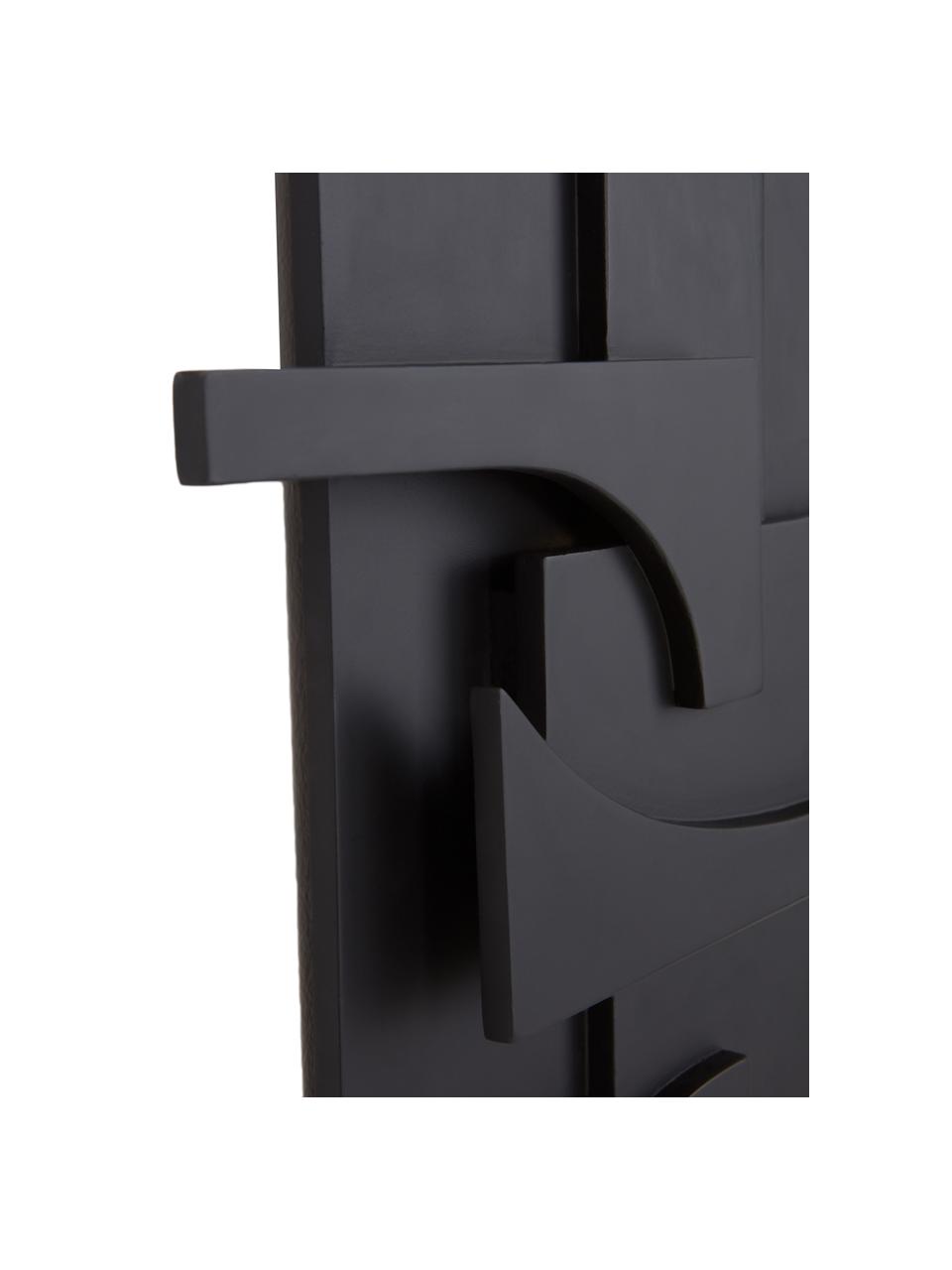 Nástenná dekorácia Pieces, Drevo, Čierna, Š 45 x V 65 cm