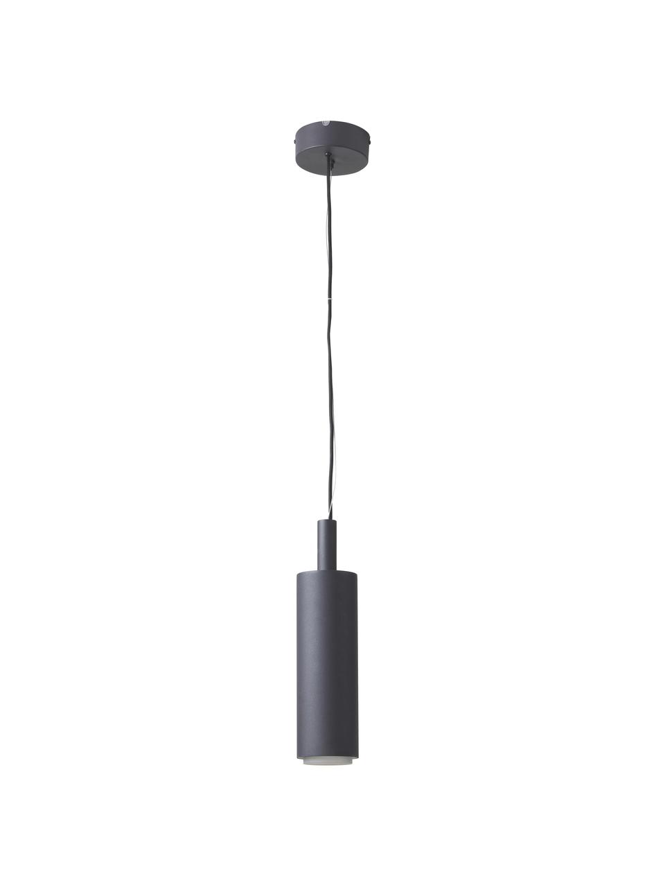 Závesná LED lampa z kovu Jari, Čierna, Ø 10 x V 40 cm