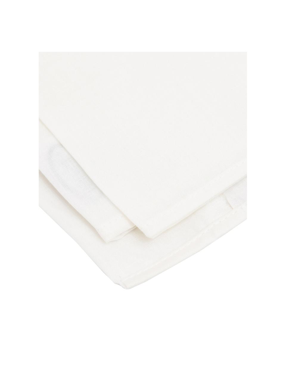 Set lenzuola in cotone avorio Lenare, Fronte e retro: avorio chiaro, 150 x 290 cm + 1 federa 50 x 80 cm
