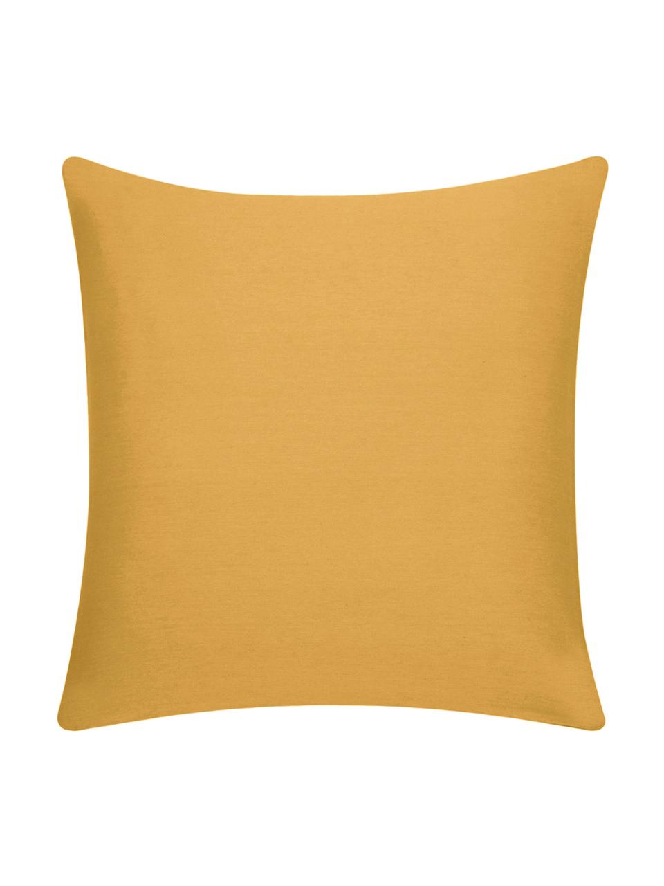 Federa arredo in cotone giallo senape Mads, 100% cotone, Giallo senape, Larg. 40 x Lung. 40 cm