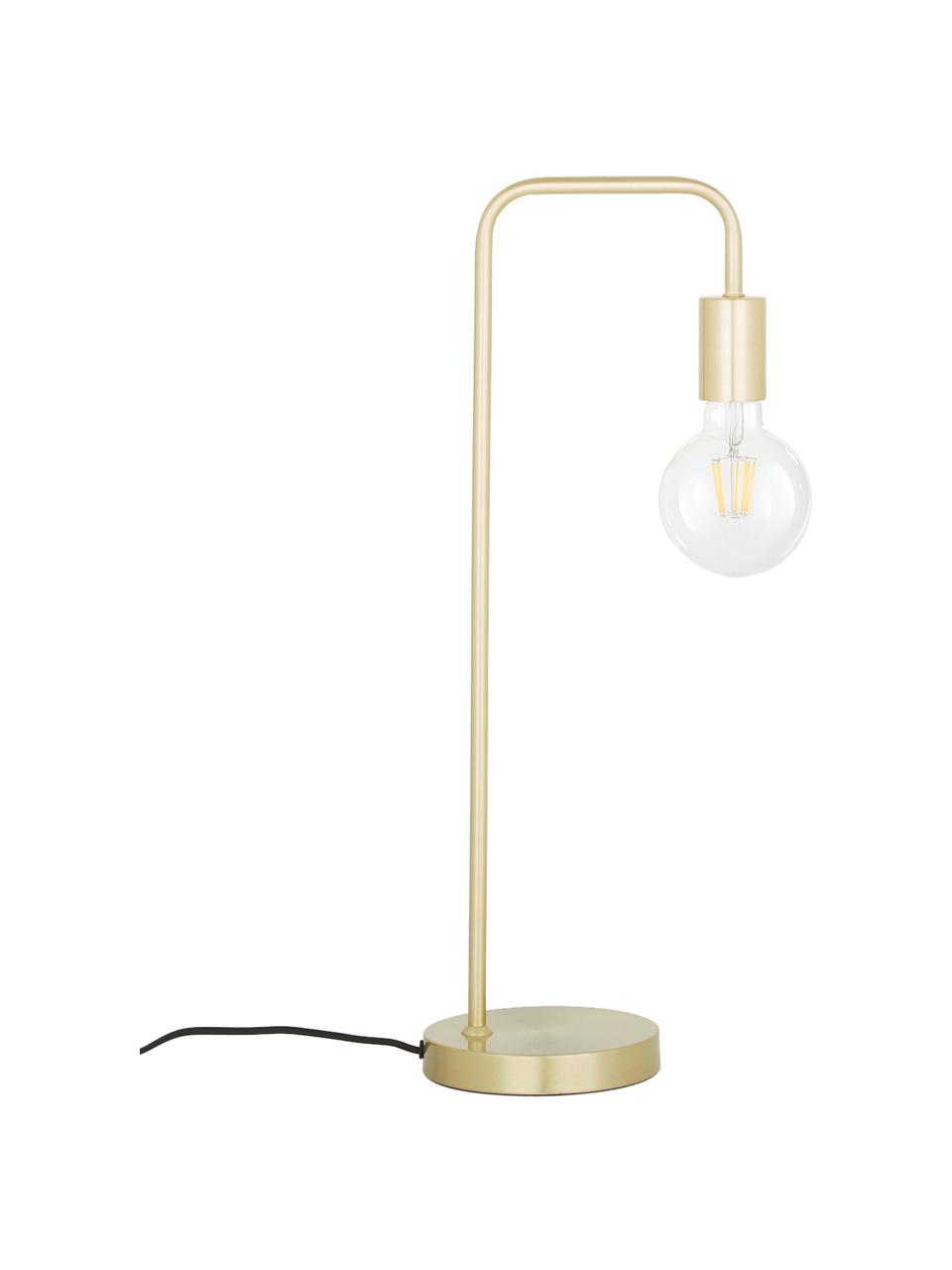 Lampa biurkowa z metalu Flow, Mosiądz, szczotkowany, S 22 x W 56 cm