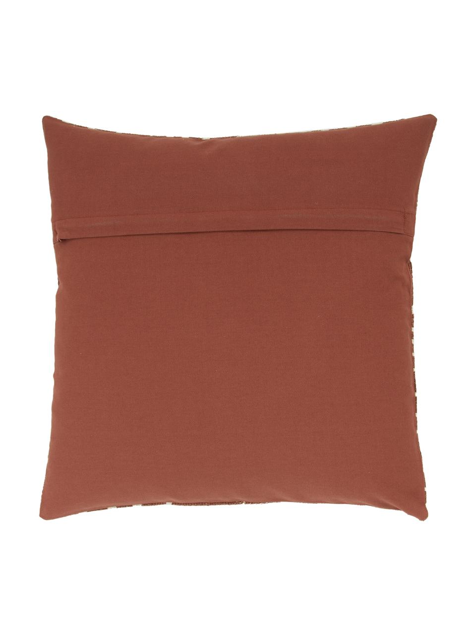 Poszewka na poduszkę Nomad, 100% bawełna, Rdzawy, kremowobiały, S 45 x D 45 cm