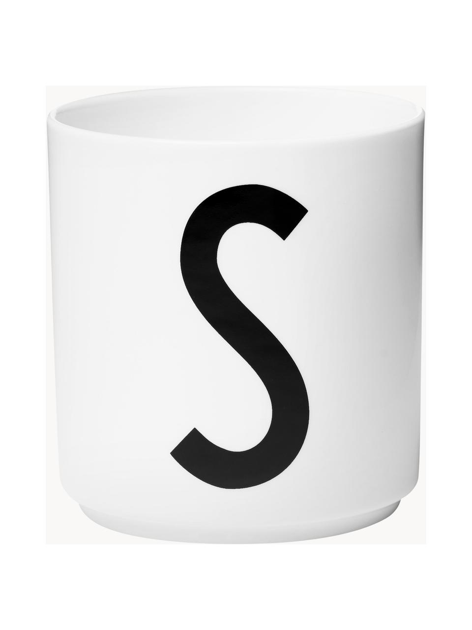 Tazza W, Fine Bone China (porcellana)
Fine bone china è una porcellana a pasta morbida particolarmente caratterizzata dalla sua lucentezza radiosa e traslucida, Bianco, nero, Tazza senza manico A, 250 ml