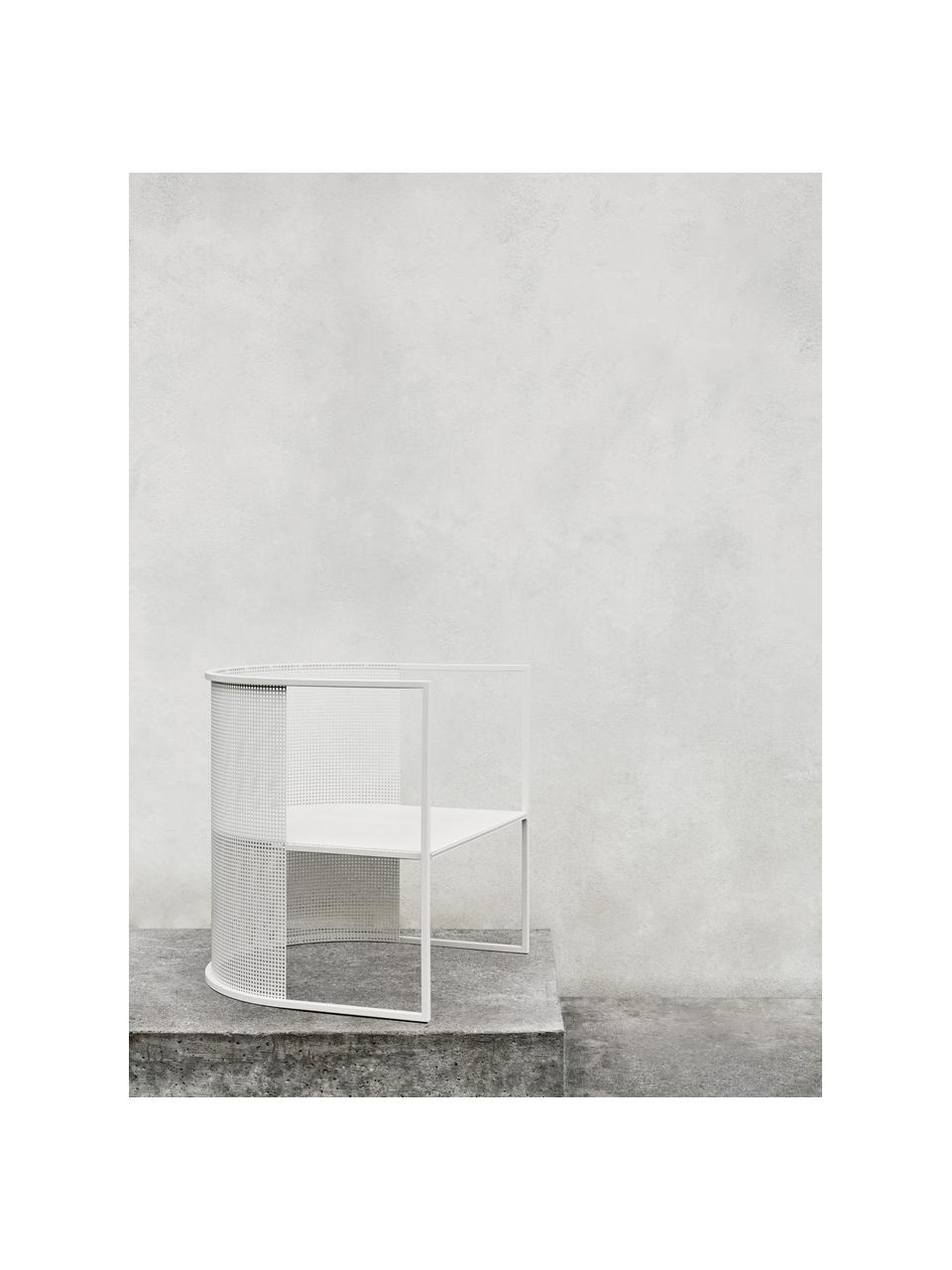 Fauteuil lounge de jardin Bauhaus, Acier, revêtement par poudre, Blanc crème, larg. 64 x prof. 63 cm