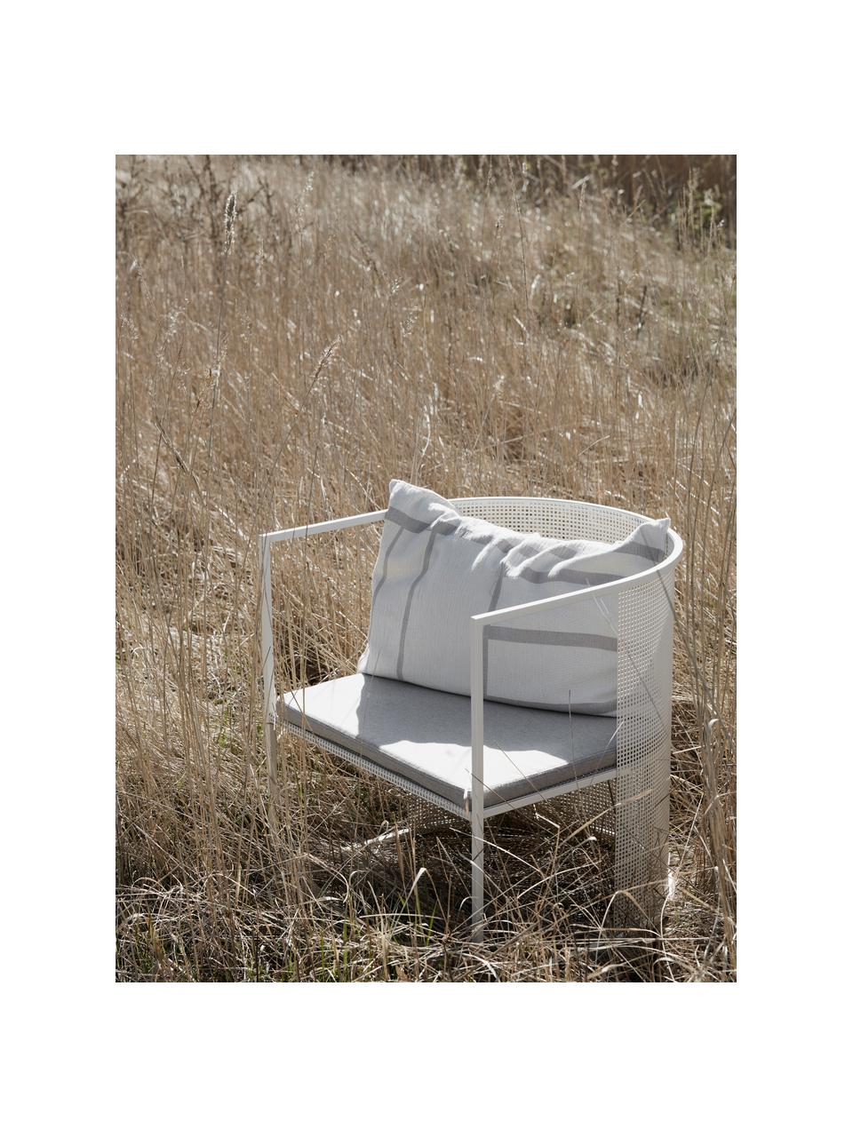 Fauteuil lounge de jardin Bauhaus, Acier, revêtement par poudre, Blanc crème, larg. 64 x prof. 63 cm