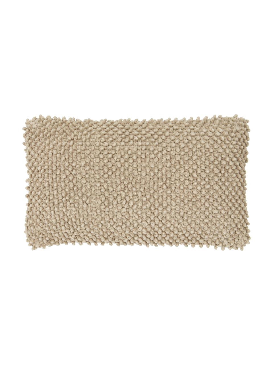 Federa arredo strutturata color taupe Indi, 100% cotone, Taupe, Larg. 30 x Lung. 50 cm