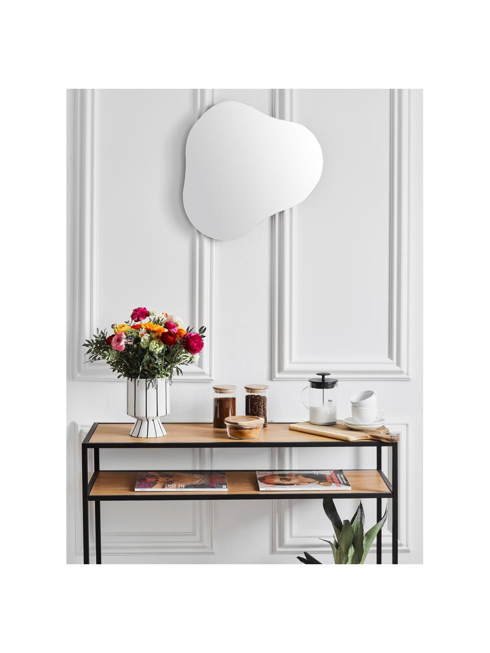 Konzolový stolek ze dřeva a kovu Seaford, Dřevo, černá, Š 100 cm, H 35 cm