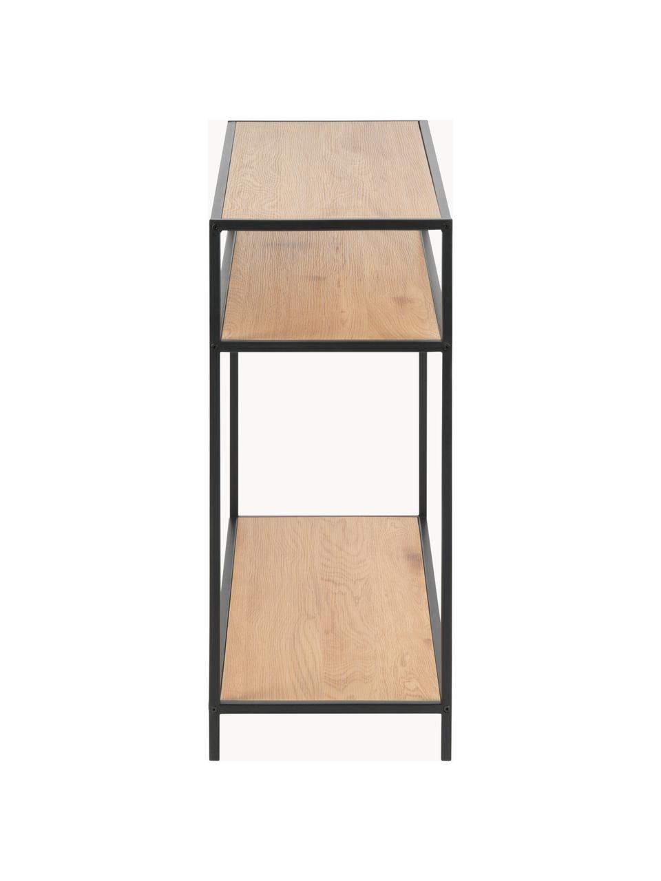 Console Seaford, Beige dans aspect bois, noir, larg. 100 x prof. 35 cm