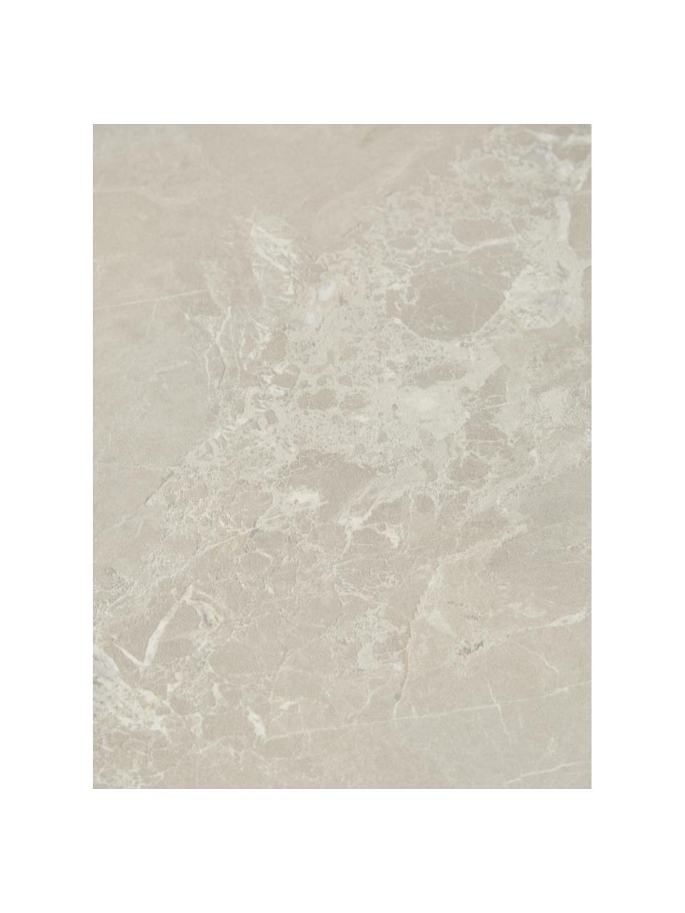Pomocný stolík so vzhľadom travertínu Lesley, MDF-doska pokrytá melamínovou fóliou, Béžová, travertínový vzhľad, matná, Š 45 x V 50 cm