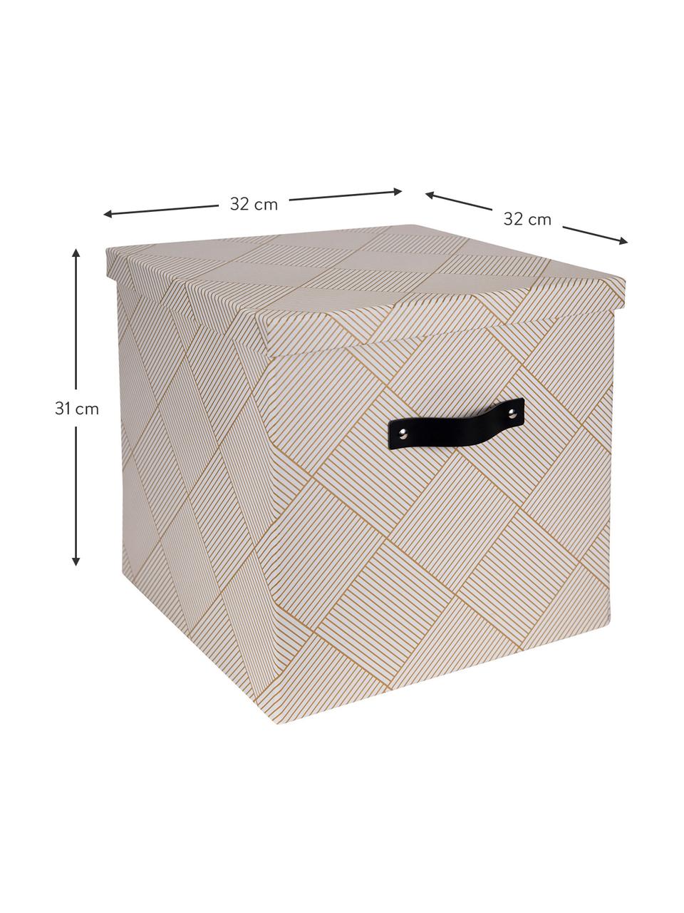 Caja Texas, Caja: cartón laminado, Dorado, blanco, An 32 x Al 31 cm