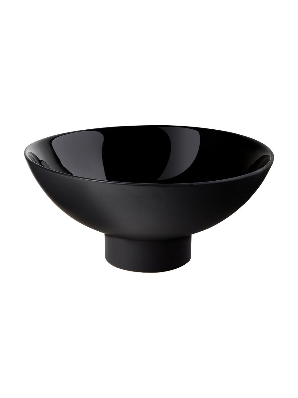 Dekorativní mísa Benito, Kamenina, Černá, Ø 28 cm, V 13 cm