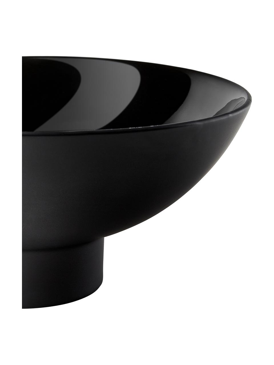 Coupe décorative noire Benito Ø 28 cm, Grès cérame, Noir, Ø 28 x haut. 13 cm