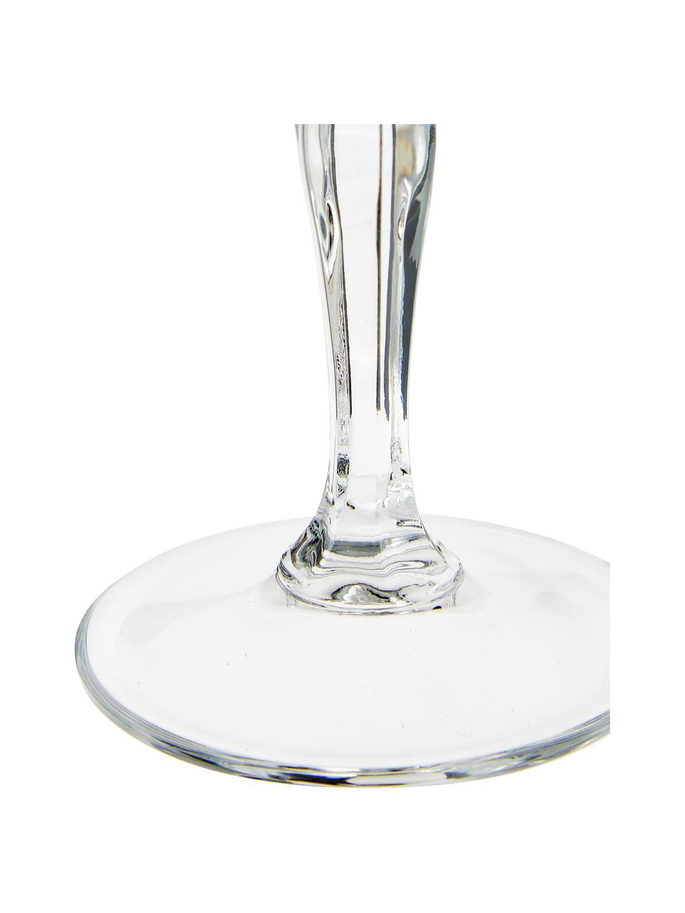 Copas pompadour de champán de cristal con relive Opera, 6 uds., Cristal Luxion, Transparente, Ø 10 x Al 14 cm, 240 ml