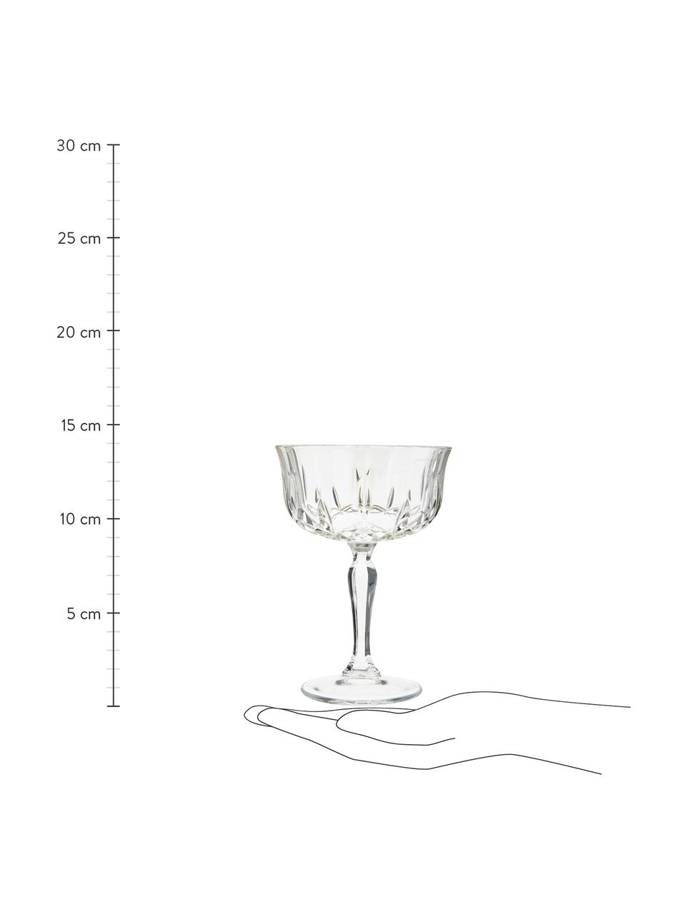 Kieliszek do szampana ze szkła kryształowego Opera, 6 szt., Szkło kryształowe Luxion, Transparentny, Ø 10 x W 14 cm, 240 ml