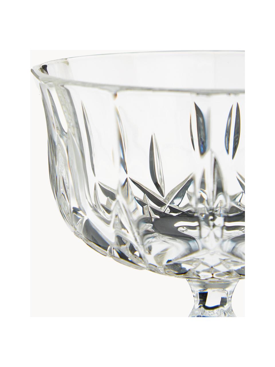 Kristall-Champagnerschalen Opera mit Relief, 6 Stück, Luxion-Kristallglas, Transparent, Ø 10 x H 14 cm, 240 ml