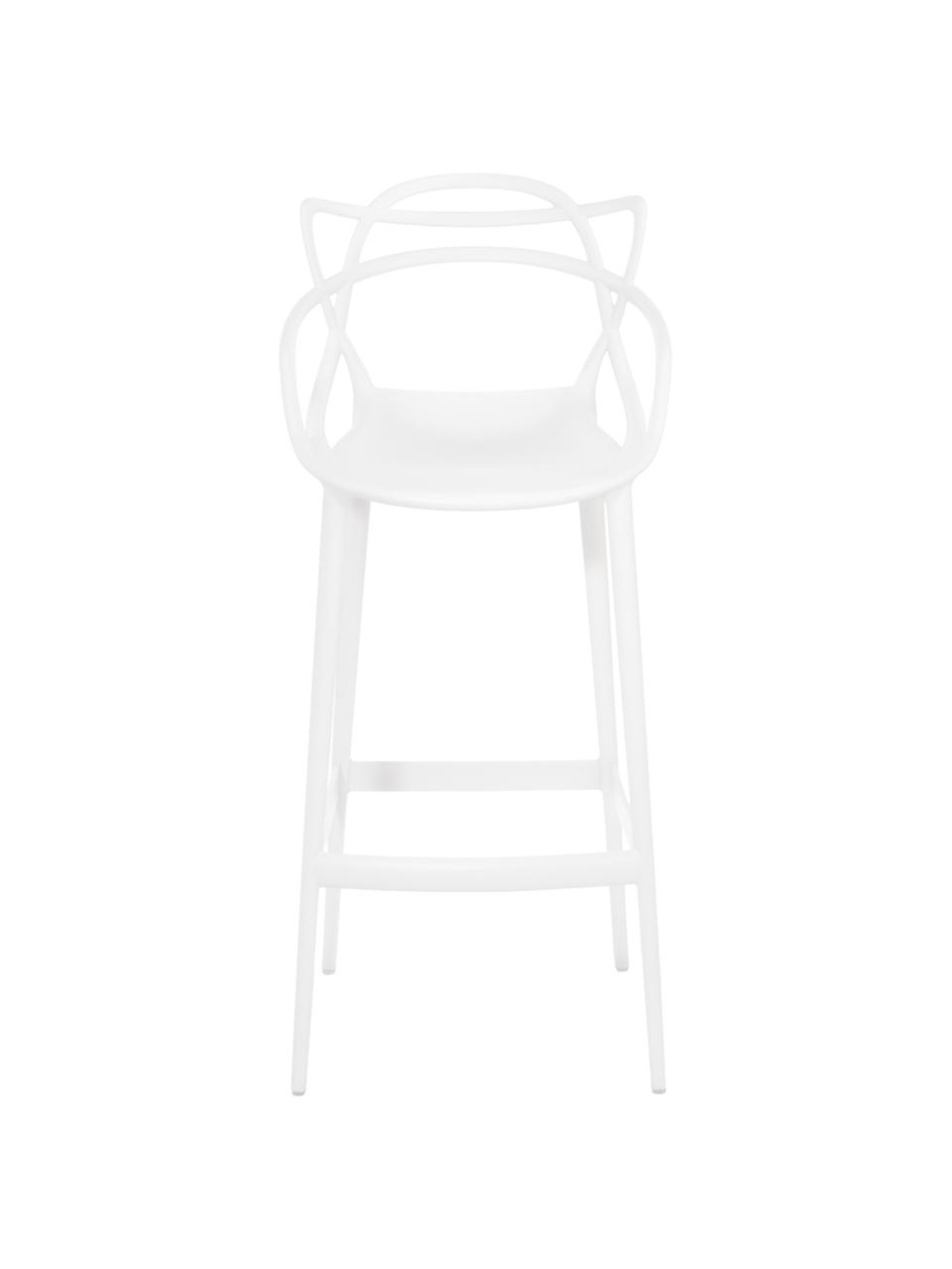 Krzesło barowe Masters, Polipropylen, Biały, S 49 x W 109 cm