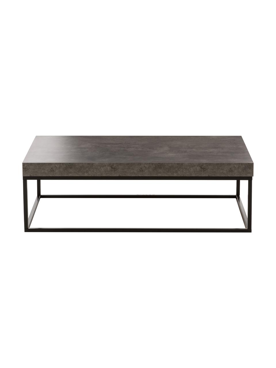 Konferenčný stolík s betónovým vzhľadom Ellis, Tmavosivá, v betónovom vzhľade, Š 120 x H 75 cm
