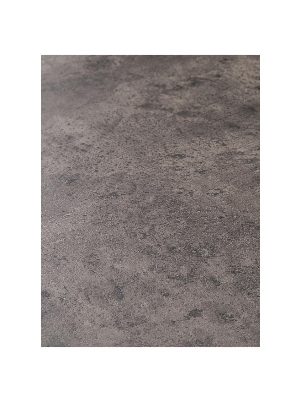 Mesa de centro en loon de hormigón Ellis, Tablero: estructura ligera de pana, Estructura: metal pintado, Aspecto cemento greige, negro, An 120 x F 75 cm