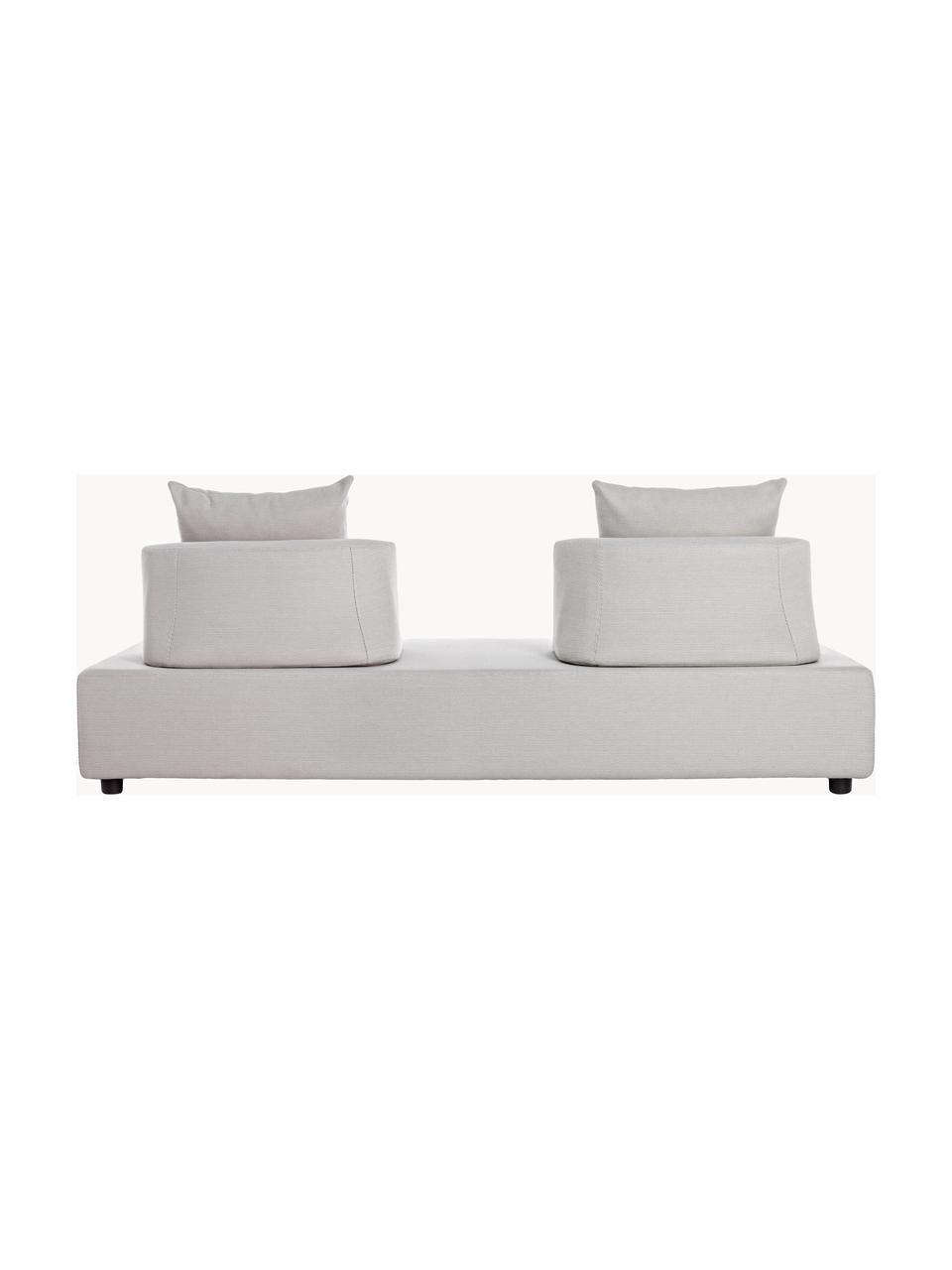 Garten-Loungesofa Piper, Bezug: Olefin (100% Polypropylen, Webstoff Hellgrau, B 200 x T 90 cm