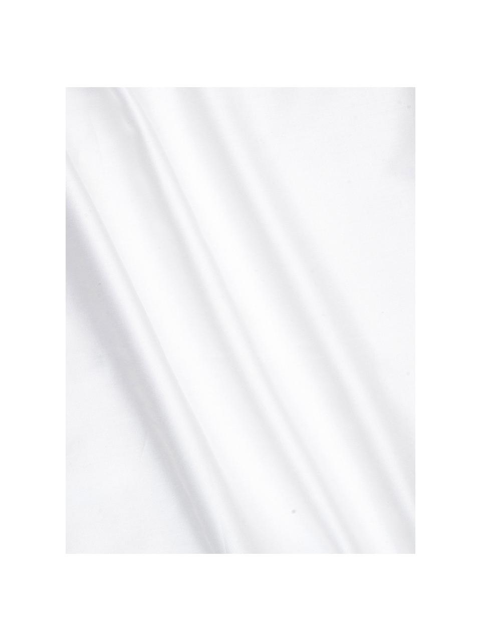 Poszewka na poduszkę z satyny bawełnianej Fiori, 2 szt., Biały, blady różowy, czarny, S 40 x D 80 cm