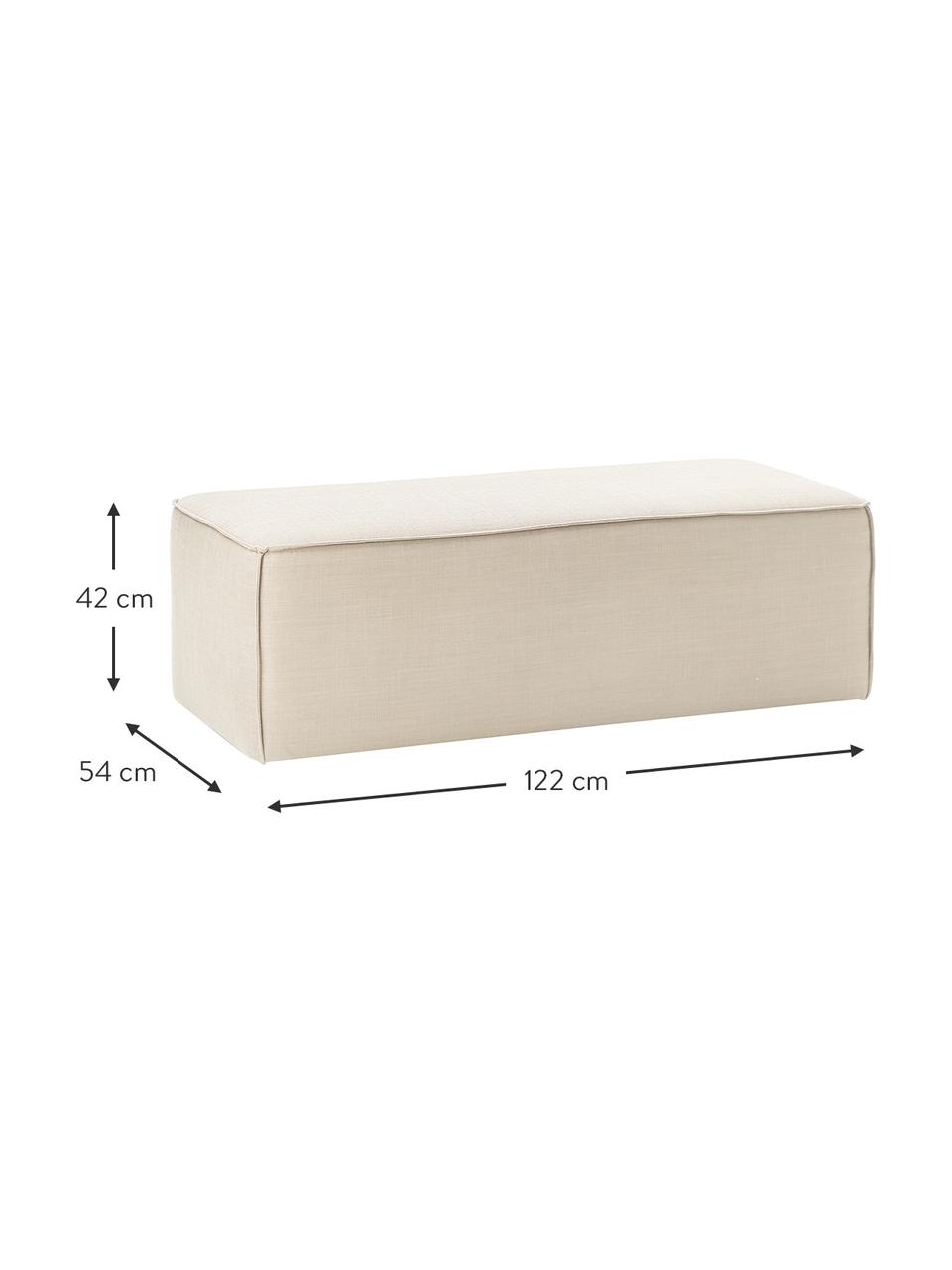 Lavica s čalúnením Sanja, Krémovobiela, Š 122 x H 54 cm