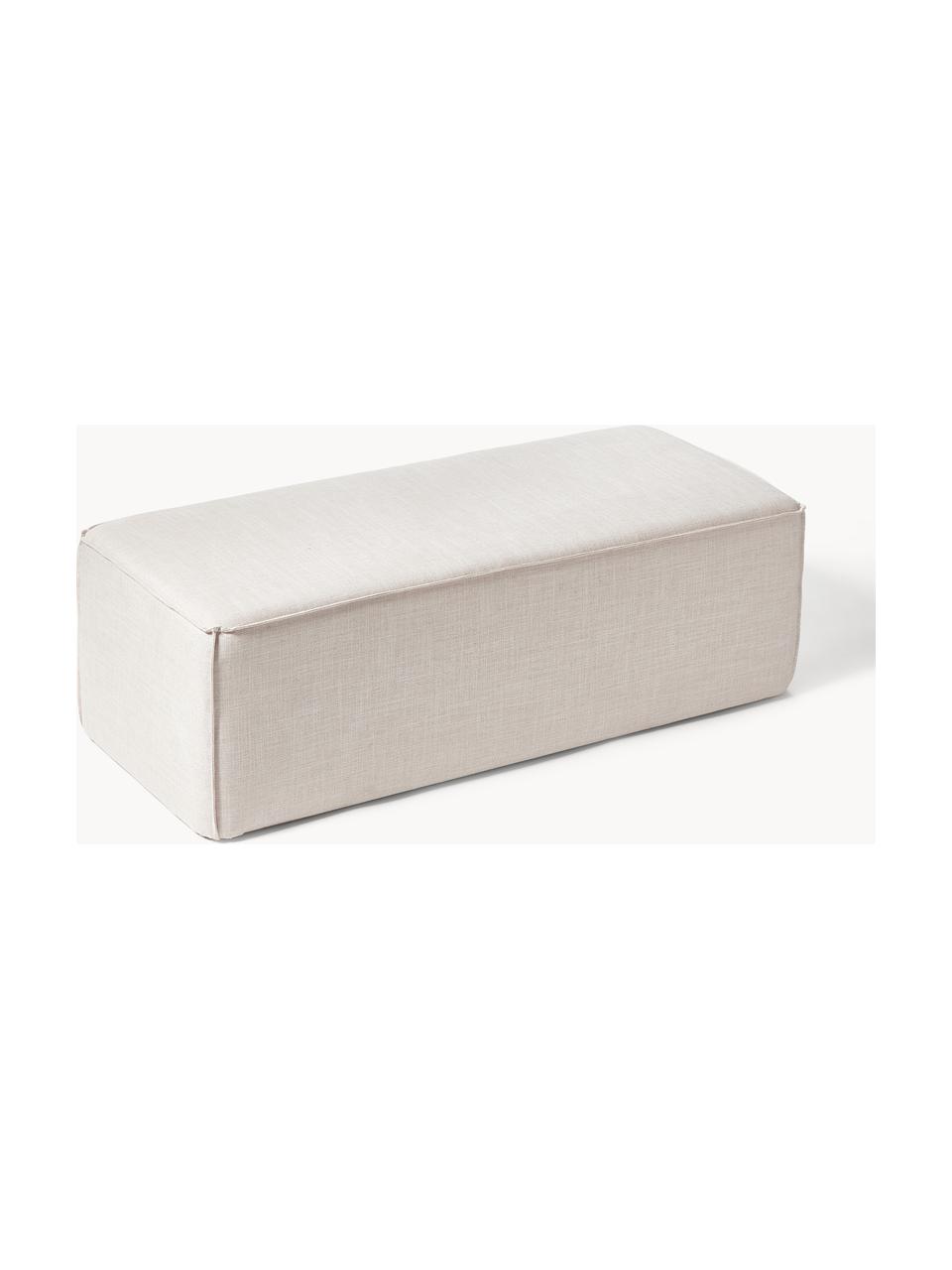 Banc rembourré Sanja, Tissu beige clair, larg. 122 x prof. 54 cm