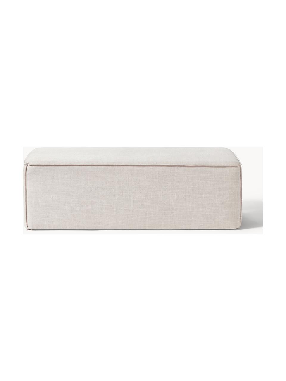 Banc rembourré Sanja, Tissu beige clair, larg. 122 x prof. 54 cm