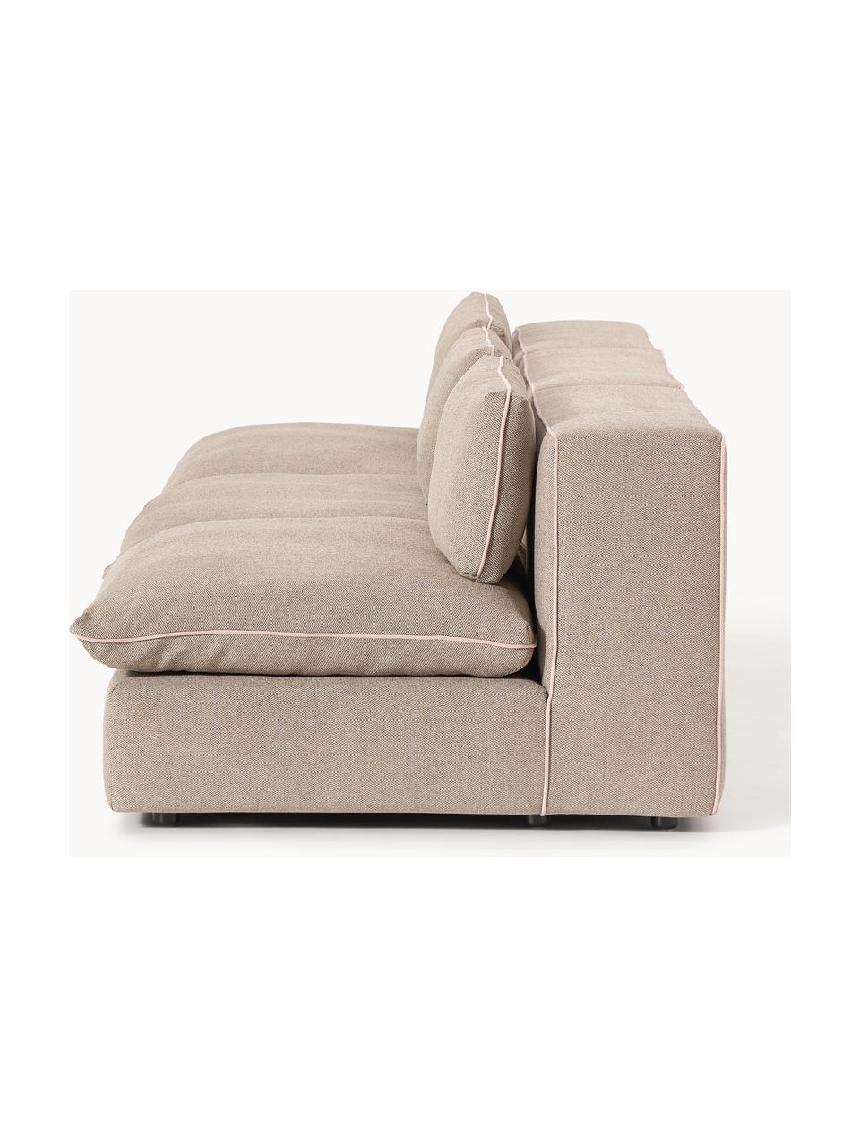 Modulares Sofa Felix (3-Sitzer), Bezug: 100 % Polyester Der strap, Gestell: Massives Kiefern- und Fic, Füße: Kunststoff Dieses Produkt, Webstoff Beige, B 300 x T 110 cm