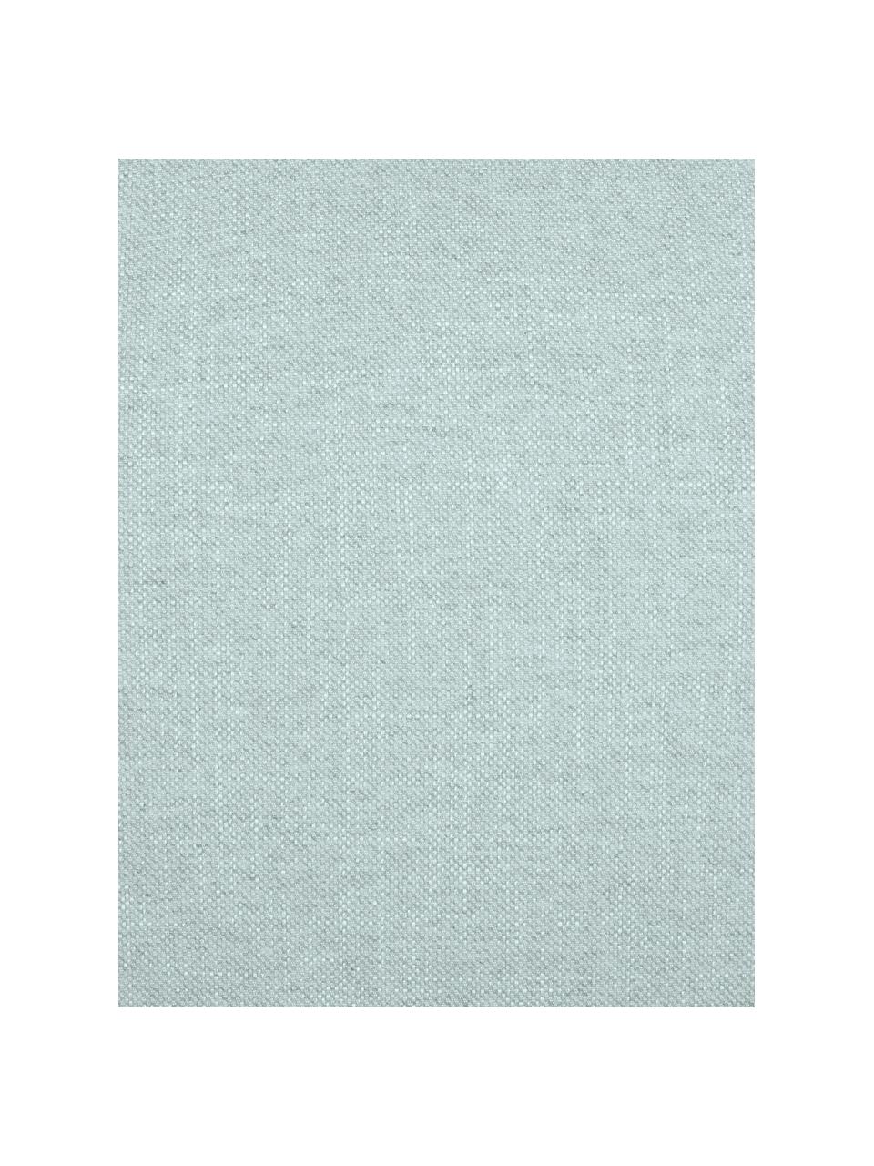 Housse de coussin bleu menthe à franges 40x40 Tine, Bleu menthe