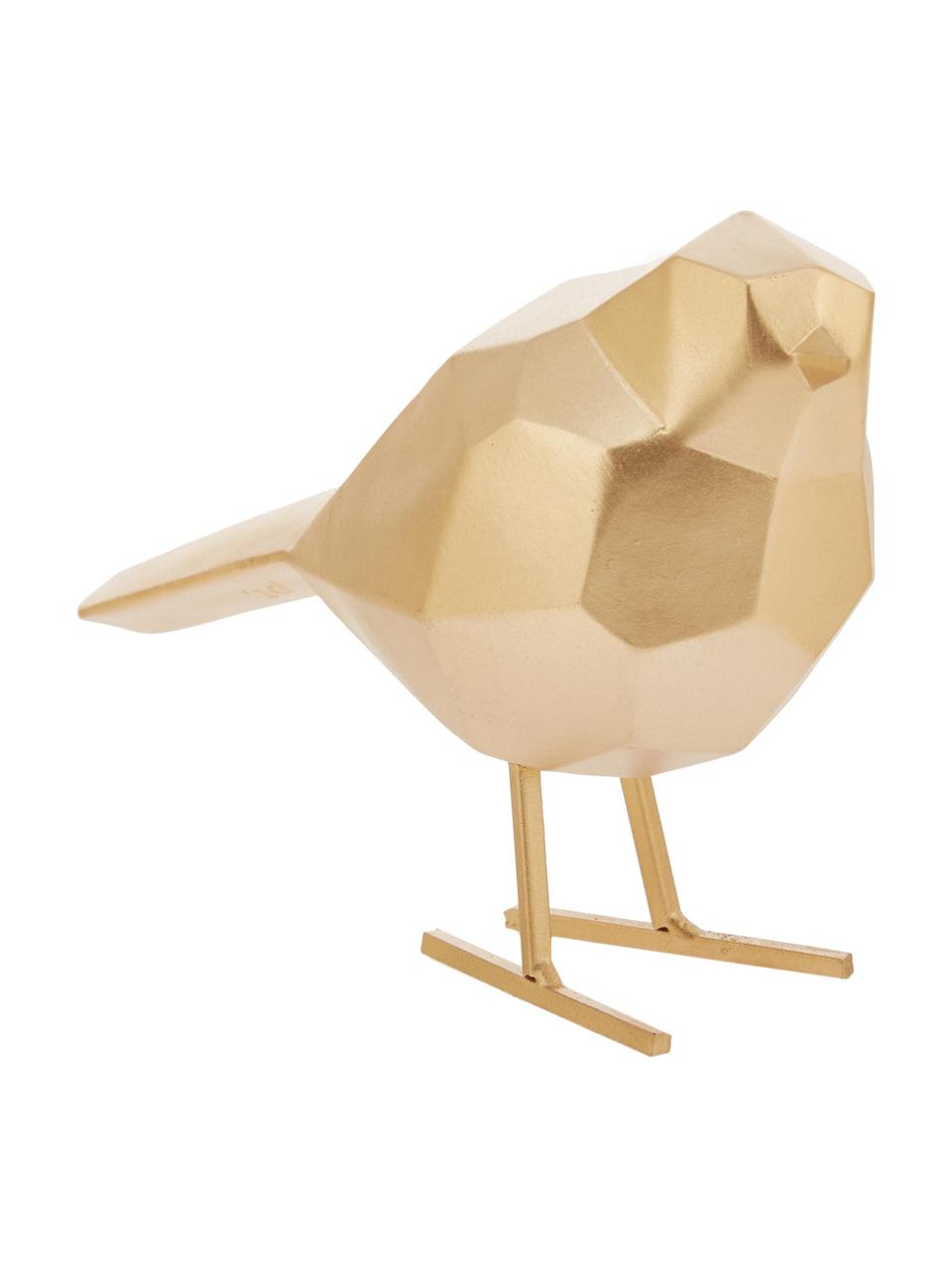 Dekorace Bird, Polyresin, Zlatá, Š 17 cm, V 14 cm