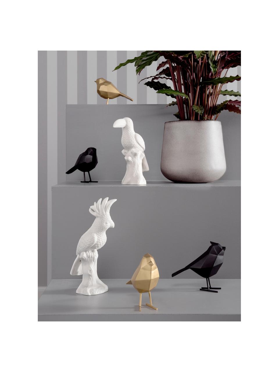 Figura decorativa Bird, Poliresina, Dorado, An 17 x Al 14 cm