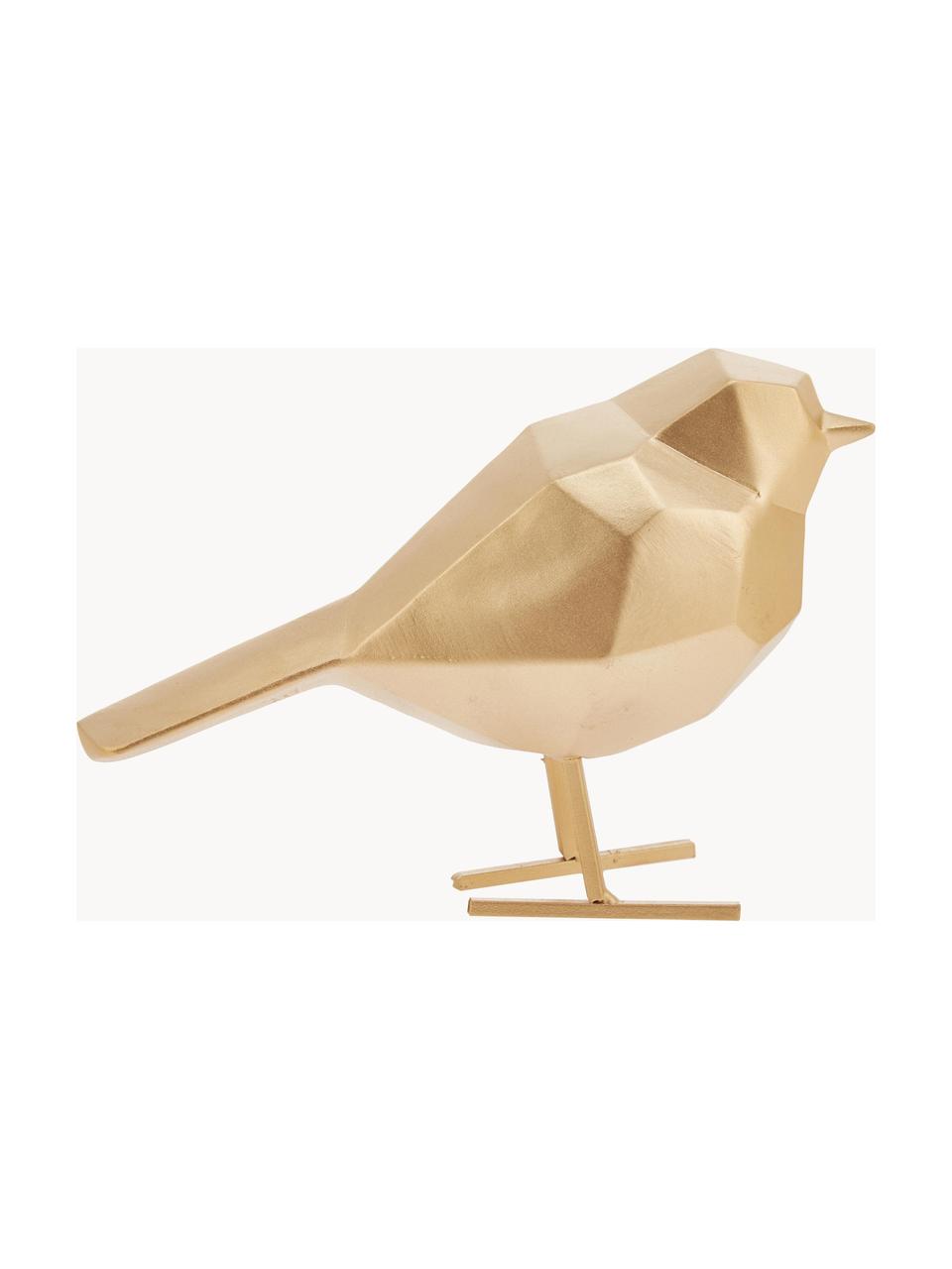 Oggetto decorativo Bird, Poliresina, Dorato, Larg. 17 x Alt. 14 cm